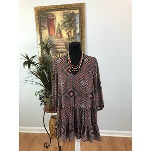 Mellóday women Tunic Blouse Large 3/4 Balloon Sleeves Pullover Lagenlook Boho